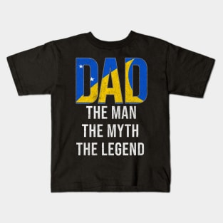 Tokelaun Dad The Man The Myth The Legend - Gift for Tokelaun Dad With Roots From Tokelaun Kids T-Shirt